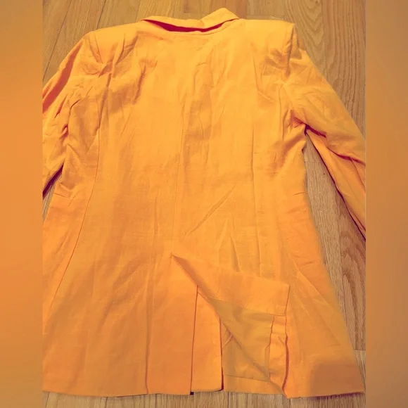 Francesca’s Lined Tangerine Blazer - Picture 8 of 15